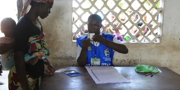 Identification of voters in Sierra Leone